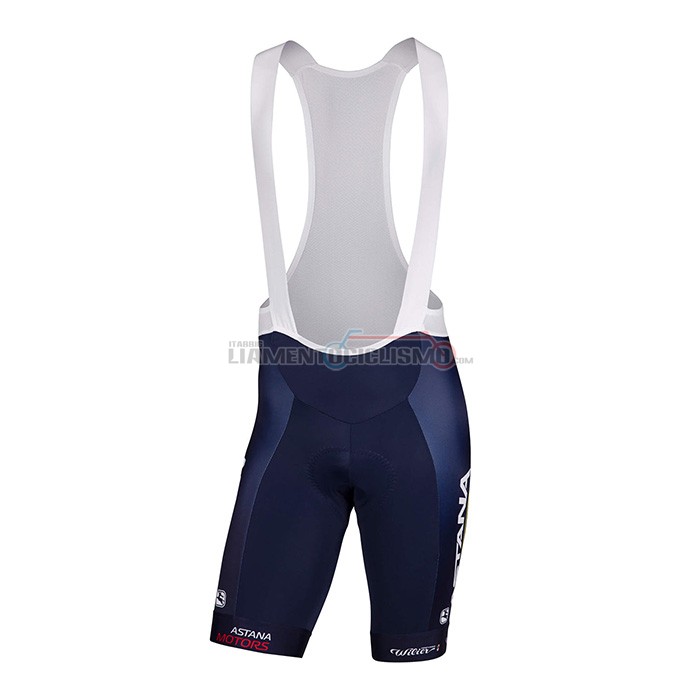 Abbigliamento Ciclismo Astana Manica Corta 2022 Bianco Blu